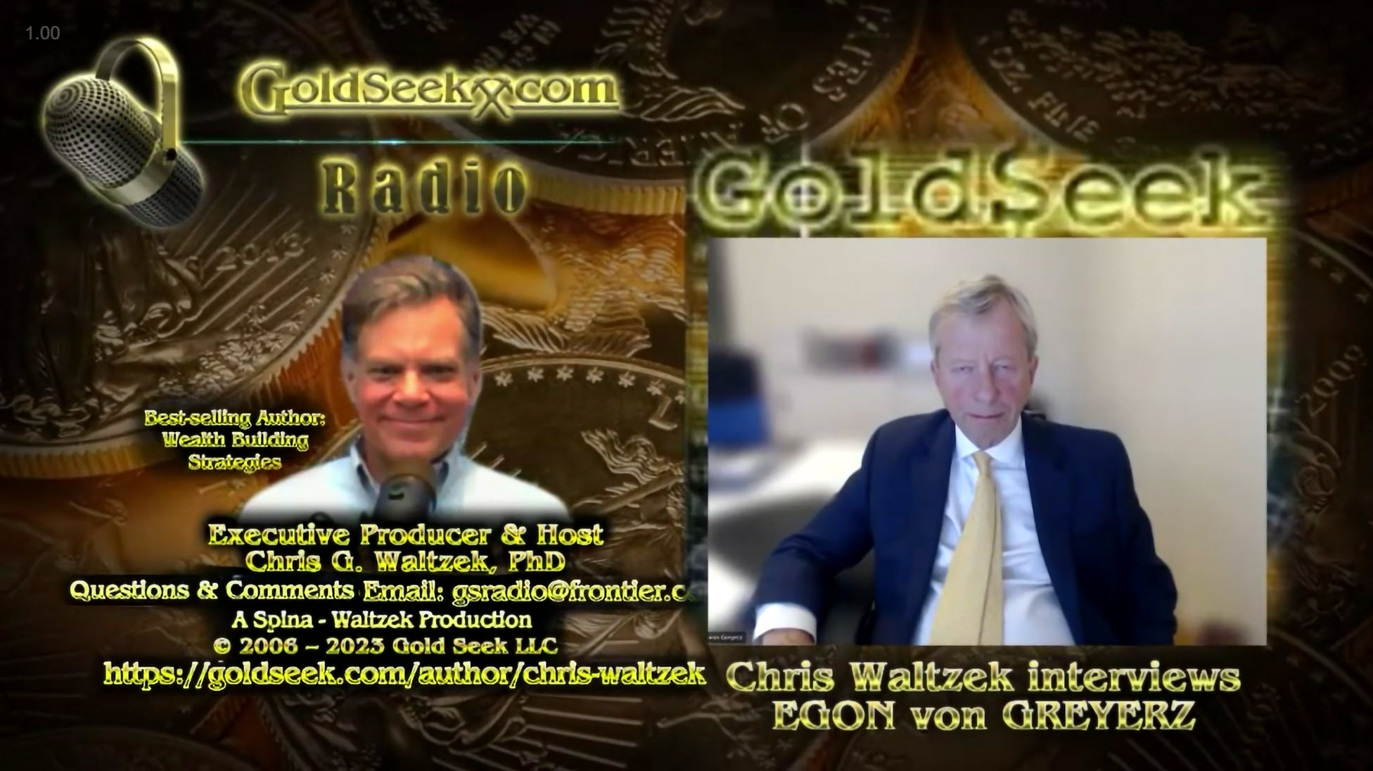 GoldSeek Radio Nugget -- Egon von Greyerz: Massive Re-Evaluation of ...