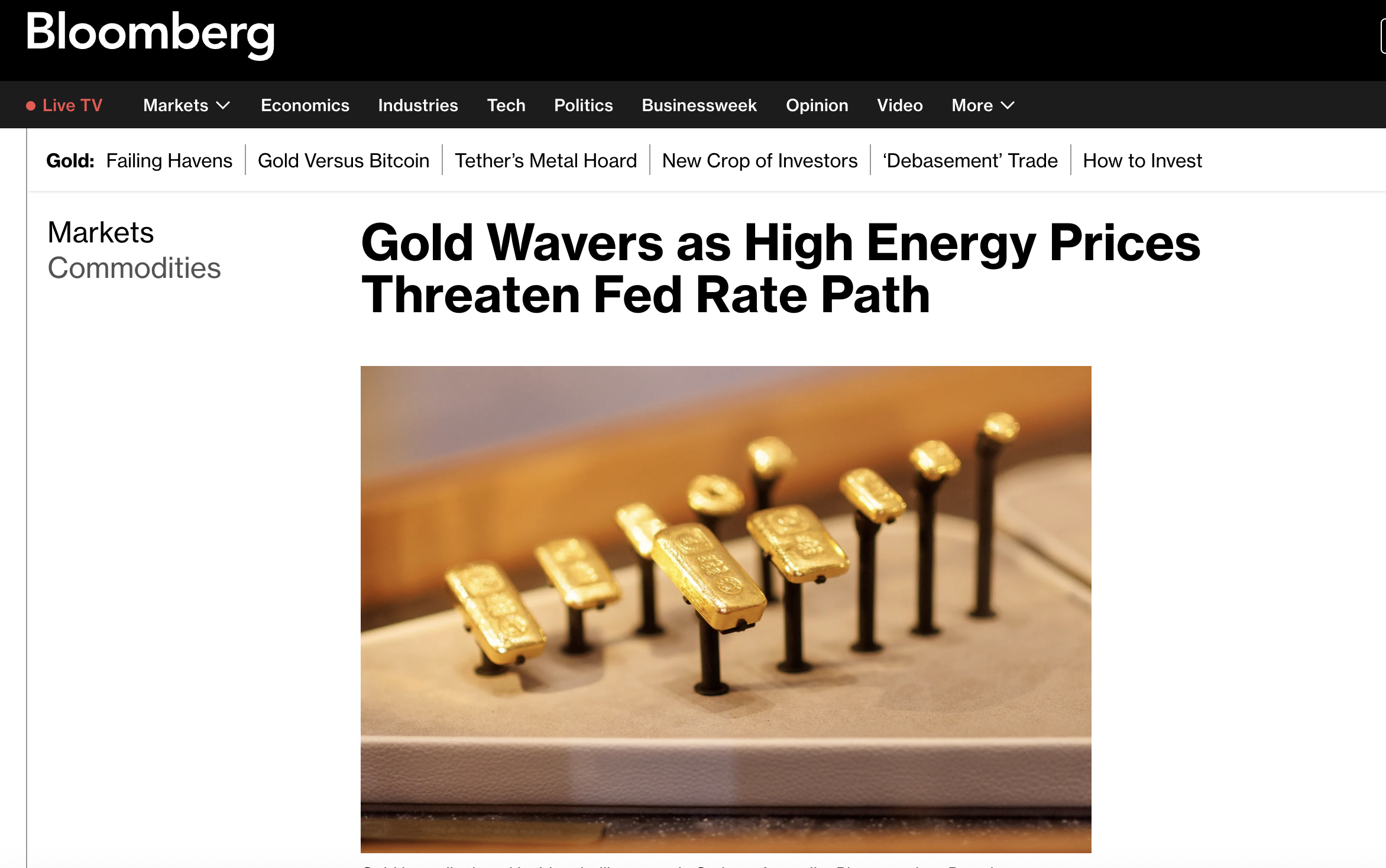 Bloomberg headline
